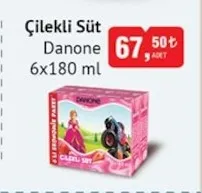 Çilekli Süt Danone 6X180 Ml