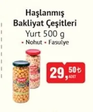 Haşlanmış Bakliyat Çeşitleri Yurt 500 G