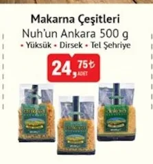 Makarna Çeşitleri Nuh'Un Ankara 500 G