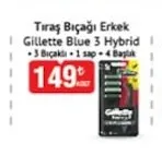 Gillette Blue 3 Hybrid Tıraş Bıçağı Erkek