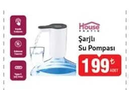 House Pratik Şarjlı Su Pompası