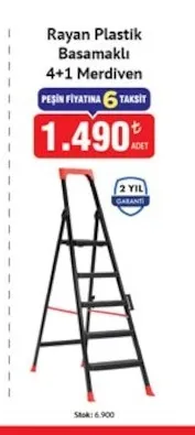 Rayan Plastik Basamaklı 4+1 Merdiven