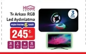 House Pratik Tv Arkası Rgb Led Aydınlatma