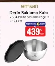 Emsan Derin Saklama Kabı
