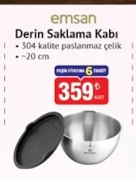 Emsan Derin Saklama Kabı