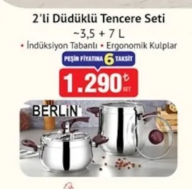 2'Li Düdüklü Tencere Seti 3,5 + 7 L