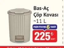 Bas-Aç Çöp Kovası 11 L