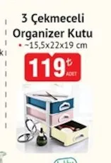 3 Çekmeceli Organizer Kutu