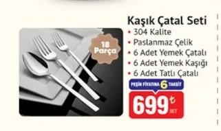 Kaşık Çatal Seti 18 Parça