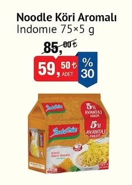 Indomie Noodle Köri Aromalı 75X5 G
