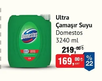 Ultra Çamaşır Suyu Domestos 3240 Ml
