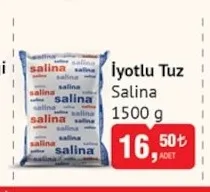 Salina İyotlu Tuz 1500 G