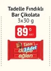 Tadelle Fındıklı Bar Çikolata 3X30 G