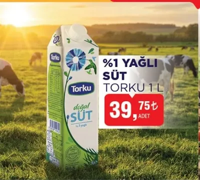 Torku %1 Yağlı Süt 1 L