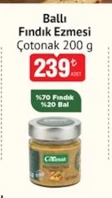 Çotonak Ballı Fındık Ezmesi 200 G