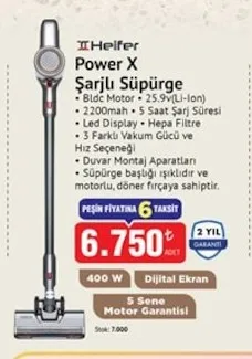 Heifer Power X Şarjlı Süpürge