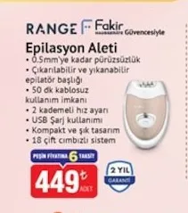 Fakir Range Epilasyon Aleti