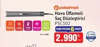 Polosmart Hava Üflemeli Saç Düzleştirici Psc102