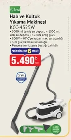 Kiwi Halı Ve Koltuk Yıkama Makinesi Kcc-4325W
