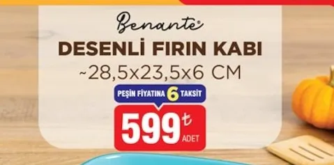 Desenli Fırın Kabı ~28,5X23,5X6 Cm