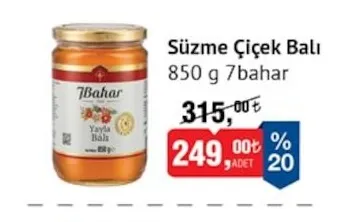 Süzme Çiçek Balı 850 G 7Bahar