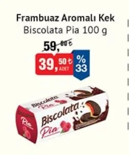 Biscolata Pia Frambuaz Aromalı Kek 100 G