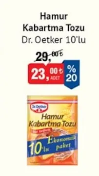 Dr. Oetker Hamur Kabartma Tozu 10'Lu