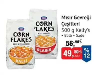 Mısır Gevreği Çeşitleri 500 G Kelly'S