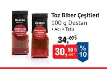 Toz Biber Çeşitleri 100 G Destan Acı Tatlı