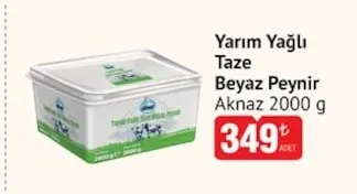 Aknaz Yarım Yağlı Taze Beyaz Peynir 2000 G