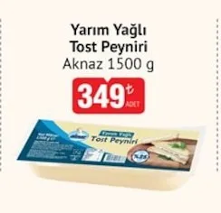 Aknaz Yarım Yağlı Tost Peyniri 1500 G