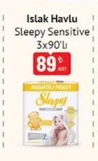 Sleepy Sensitive Islak Havlu 3X90'Lı