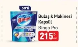 Bingo Pro Bulaşık Makinesi Kapsül 50'Li