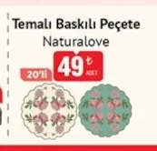 Naturalove Temalı Baskılı Peçete 20'Li