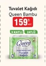 Queen Bambu Tuvalet Kağıdı 24'Lü