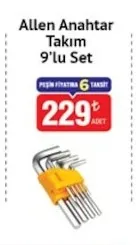 Allen Anahtar Takım 9'Lu Set