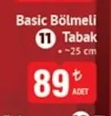 Basic Bölmeli Tabak 25 Cm
