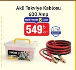 Sgs Akü Takviye Kablosu 600 Amp