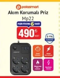 Polasmart Akım Korumalı Priz Mp22