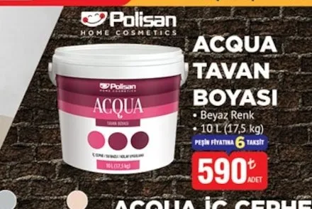 Polisan Acqua Tavan Boyası 10 L (17,5 Kg)