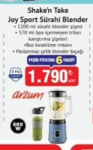 Shake'N Take Joy Sport Sürahi Blender