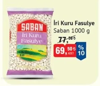 Saban İri Kuru Fasulye 1000 G