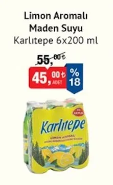 Karlıtepe Limon Aromalı Maden Suyu 6X200 Ml
