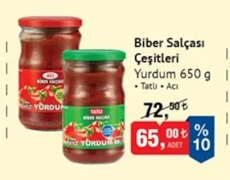 Biber Salçası Çeşitleri Yurdum 650 G
