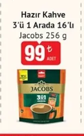 Jacobs Hazır Kahve 3'Ü 1 Arada 16'Lı 256 G