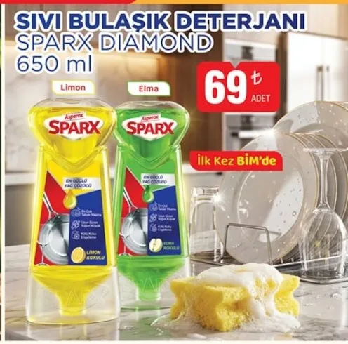 Sparx Diamond Sıvı Bulaşık Deterjanı 650 Ml