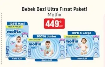 Molfix Bebek Bezi Ultra Fırsat Paketi