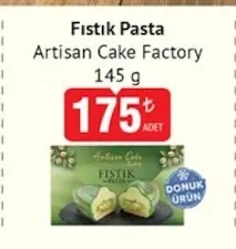 Fıstık Pasta Artisan Cake Factory 145 G