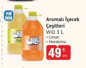 Will 3 L Aromalı İçecek Çeşitleri