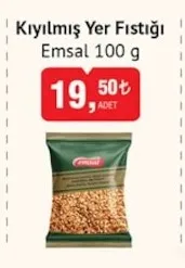 Kıyılmış Yer Fıstığı Emsal 100 G